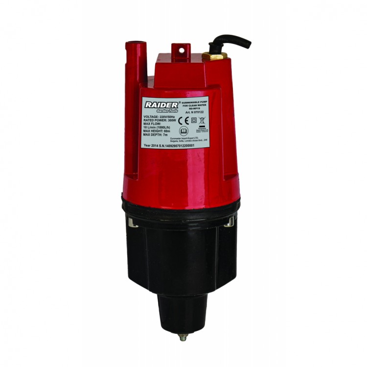 Помпа водна потоп. 300W 3/4" 18L/min 60m RD-WP19 Помпа водна потоп. 300W 3/4" 18L/min 60m RD-WP19