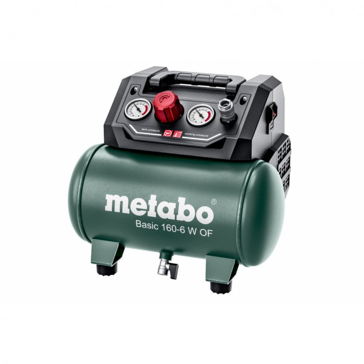 Компресор безмаслен 6 л 0.9kW METABO BASIC 160-6 W OF Компресор безмаслен 6 л 0.9kW METABO BASIC 160-6 W OF