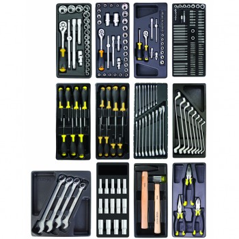 Количка за инструменти 7 чекмеджета 220 части TMP