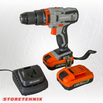 Акумулаторна ударна бормашина DAEWOO с 2 батерии 2Ah + куфар и аксесоари