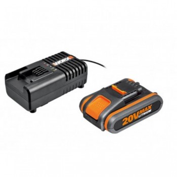Батерия и зарядно Worx WA3601 Li-ion 20V/2.0Ah