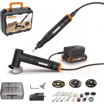 Сет шлифовалка и мини шлайф WORX WX990, 20V с батерия и зарядно