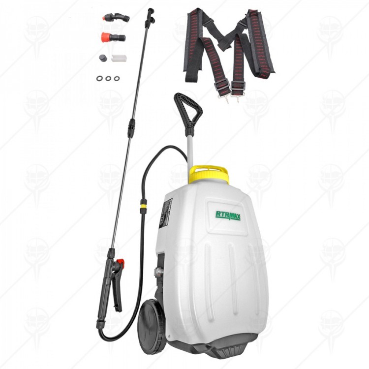АКУМУЛАТОРНА ПРЪСКАЧКА НА КОЛЕЛА 16 Л 12V 8AH P1 RTRMAX RTM9616 АКУМУЛАТОРНА ПРЪСКАЧКА НА КОЛЕЛА 16 Л 12V 8AH P1 RTRMAX RTM9616