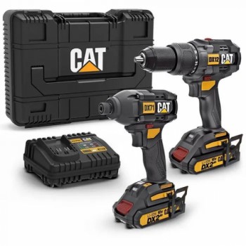 Акумулаторни Импакт и Бормашина Cat DX12K 2x18V 2Ah