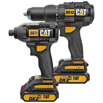 Акумулаторни Импакт и Бормашина Cat DX12K 2x18V 2Ah