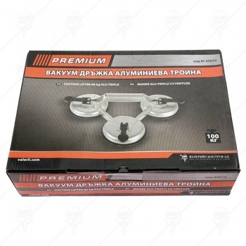 ВАКУУМ ДРЪЖКА ALU ТРОЙНА 100 КГ PREMIUM
